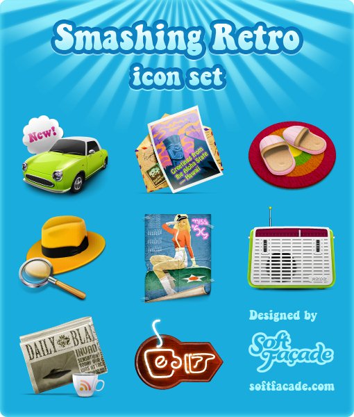 preview Smashing Magazine  Retro Icon Set