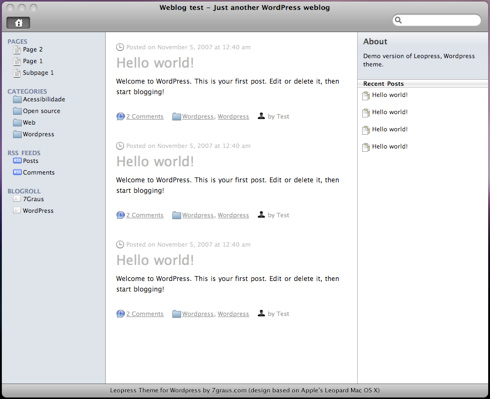 leopress1 Best Apple Inspired Free WordPress Themes 