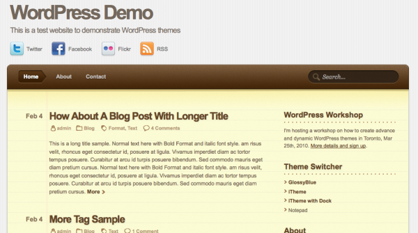 notepad wordpress themes 600x335 Best Apple Inspired Free WordPress Themes 
