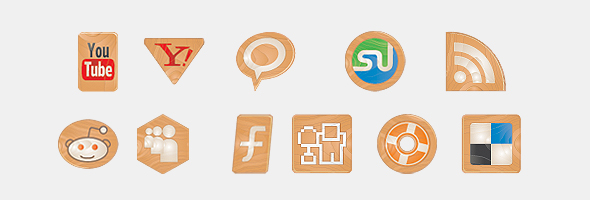 social icons made of woodi Free awesome social network icon in one place