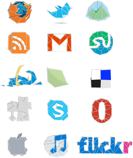 web20rigami Free awesome social network icon in one place