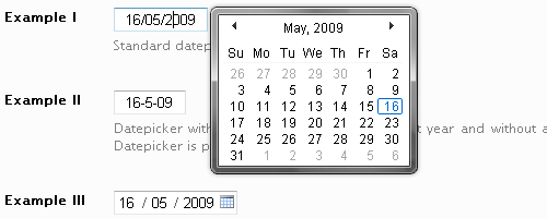 vista 10 Useful Date Picker for web development