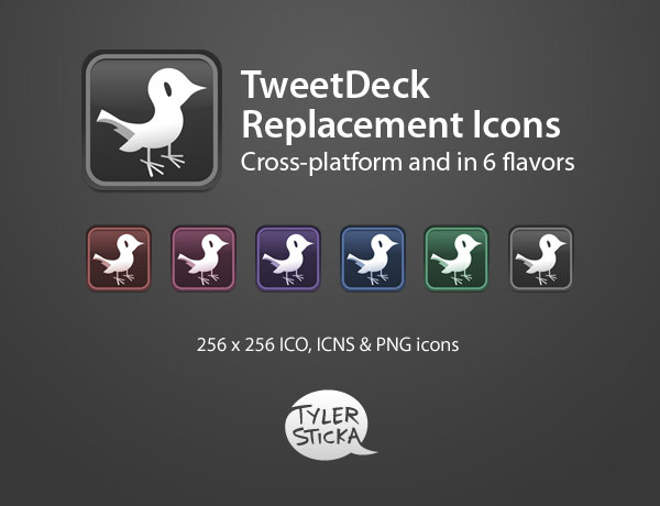 TweetDeck Replacement Icons by tylersticka The best free awesome twitter icon sets in one places, huge lists.
