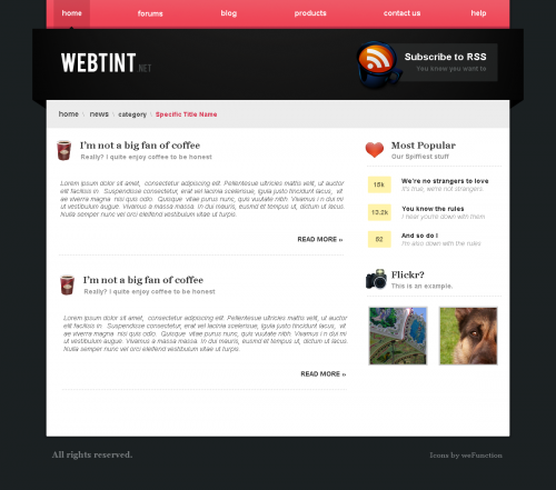 eye catching web layout 500x441 15 excellent web design mockup tutorials