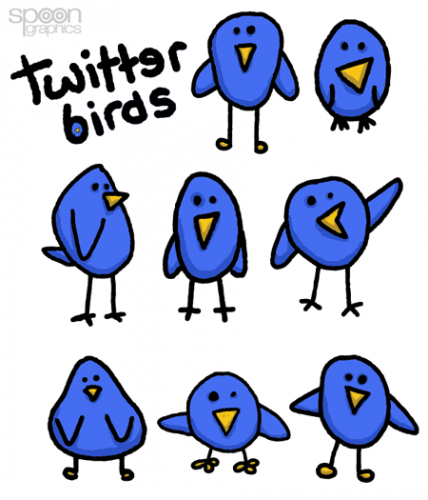 spoongraphics twitter birds sm 428x500 The best free awesome twitter icon sets in one places, huge lists.
