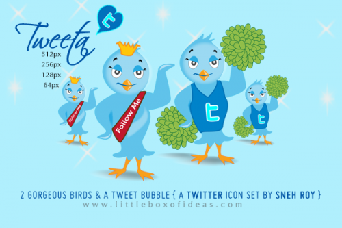 tweeta 500x333 The best free awesome twitter icon sets in one places, huge lists.
