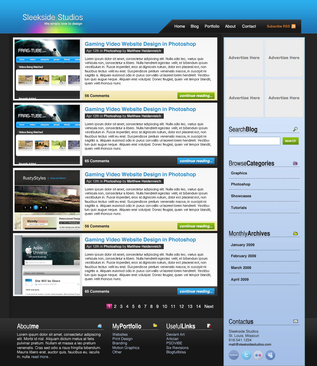 19 03 impressive blog layout final full 9 Best Web Design mockup tutorials on september