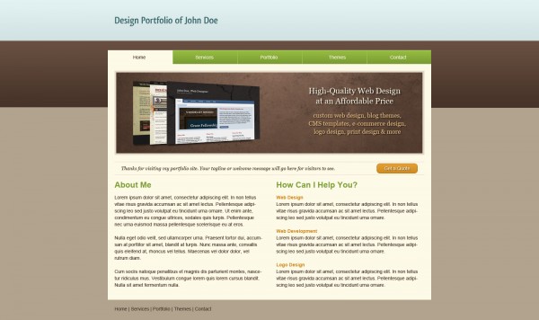 clean portofolio 600x356 9 Best Web Design mockup tutorials on september