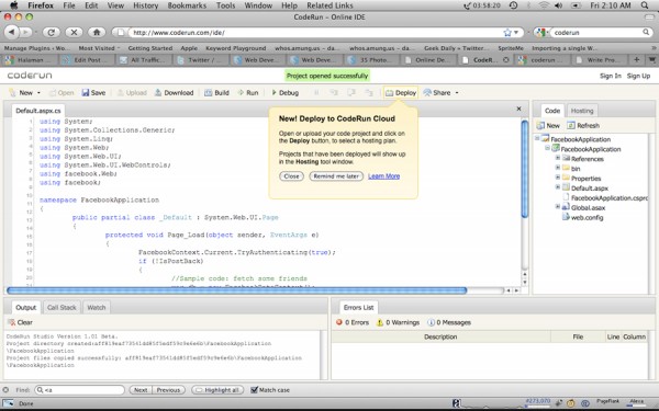 coderun code 600x375 CodeRun Studio   A free browser based IDE 