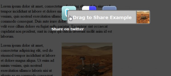 drag to share 600x269 Drag to share like mashable using JQuery