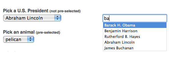 flex select jquery1  Flexselect,  turns select boxes into flex matching 