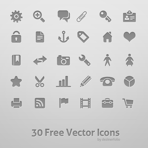 free vector icon 30 Free Vector Icons by Dezinerfolio