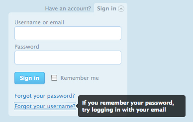 jquery twitter login Fancy login dropdown box likes Twitter with jQuery
