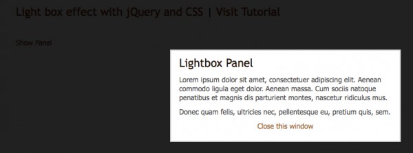 simple light box 600x223 Create simple light box with jQuery & CSS