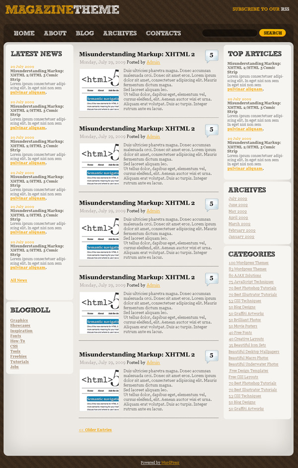 magazine layout 8 Best Web Design mockup tutorials on october 2009