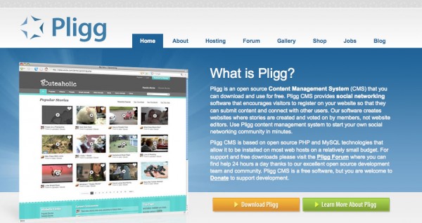 pligg 600x318 5 CMS ready for creating social networking site