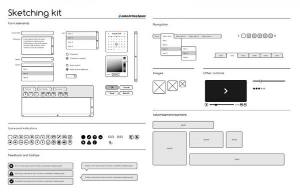 2009 12 Jaws Sketching Kit1 600x393 Free Sketching & Wireframing Kit 