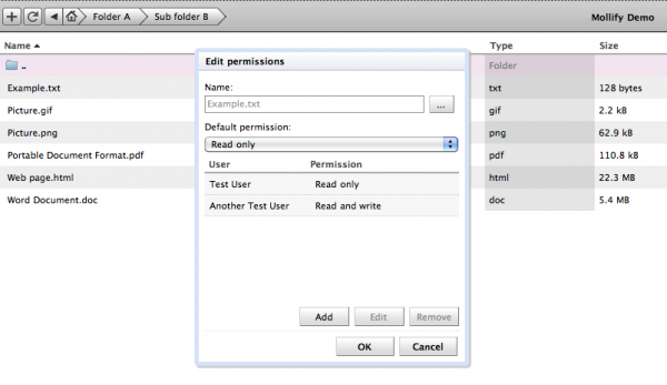 molify file manager 600x347 Mollify   web based file manager