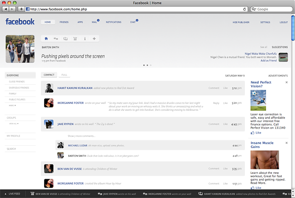 1 FACEBOOK FACELIFT   Beautiful Facebook Concept Design