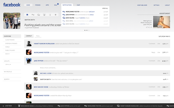 10 FACEBOOK FACELIFT   Beautiful Facebook Concept Design