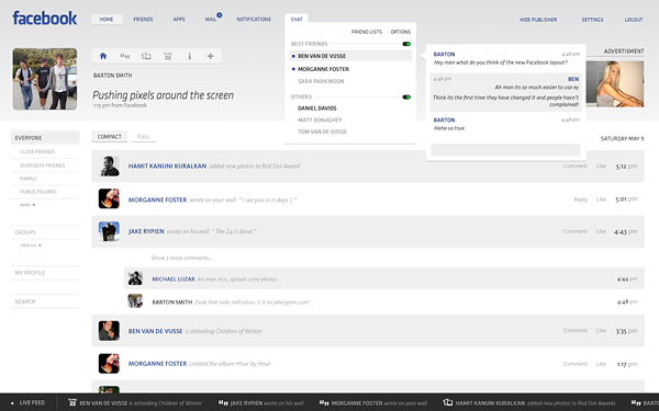 11 FACEBOOK FACELIFT   Beautiful Facebook Concept Design