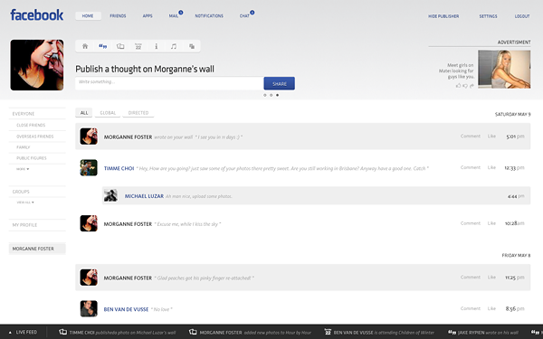 13 FACEBOOK FACELIFT   Beautiful Facebook Concept Design