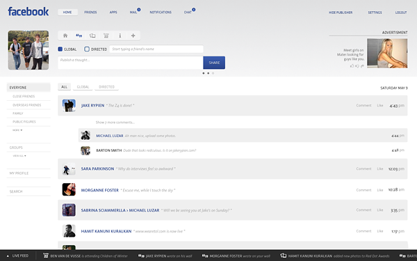 3 FACEBOOK FACELIFT   Beautiful Facebook Concept Design
