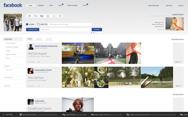 5 FACEBOOK FACELIFT   Beautiful Facebook Concept Design