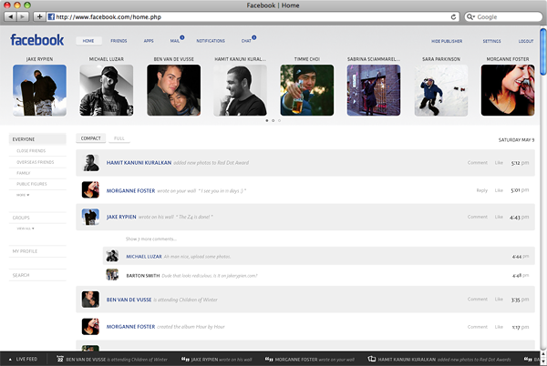 8 FACEBOOK FACELIFT   Beautiful Facebook Concept Design