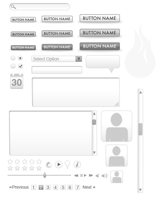 FYI UI Webkit Free Web UI Wireframe Kit
