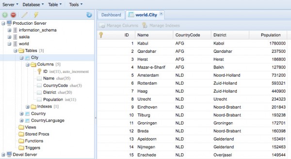 aero sql 600x328 AeroSQL – Web based MySql Manager