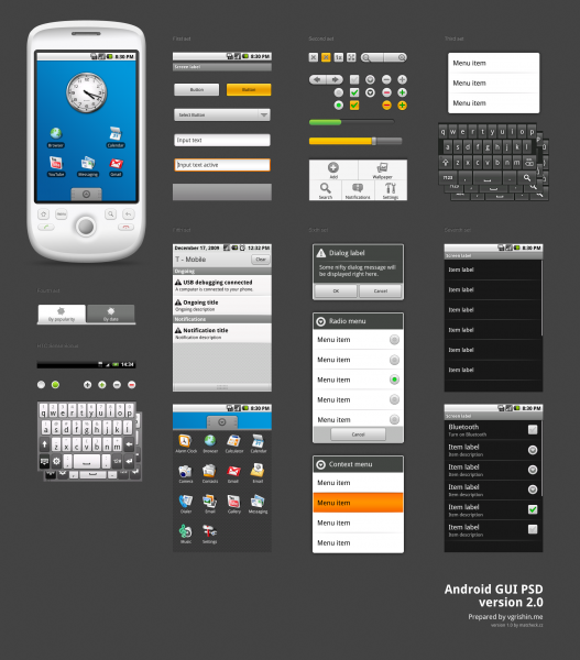 android gui psd v2 527x600 Free Android GUI PSD v. 2.0