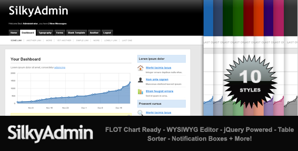 SilkyAdmin 25 Premium Admin Template on Themeforest