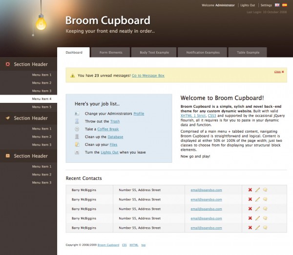 broom cupboard 600x523 25 Premium Admin Template on Themeforest
