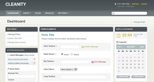cleanity 600x322 25 Premium Admin Template on Themeforest