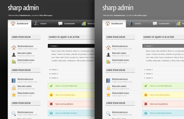 sharp 600x390 25 Premium Admin Template on Themeforest