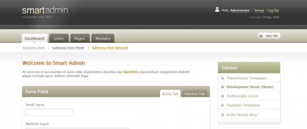 smartadmin 600x253 25 Premium Admin Template on Themeforest