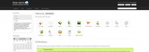 wideadmin 600x211 25 Premium Admin Template on Themeforest