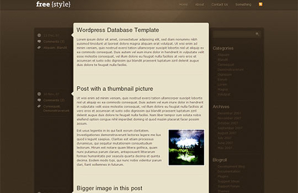 FreeStyle 15 High Quality Free PSD Wordpress Theme