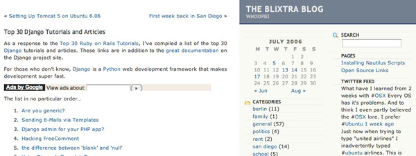 blixtra A Roundup of 10 Django Tutorials