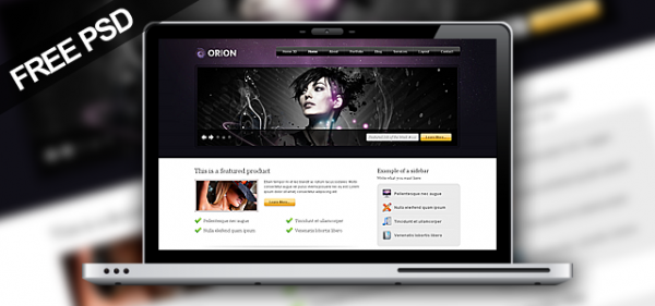 orionfreebie 600x281 15 High Quality Free PSD Wordpress Theme