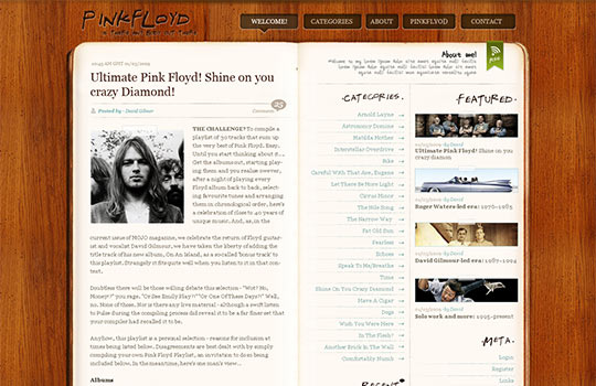 pinkfloyd1 15 High Quality Free PSD Wordpress Theme