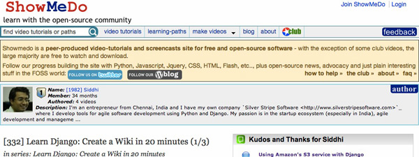 showmedo learn django A Roundup of 10 Django Tutorials