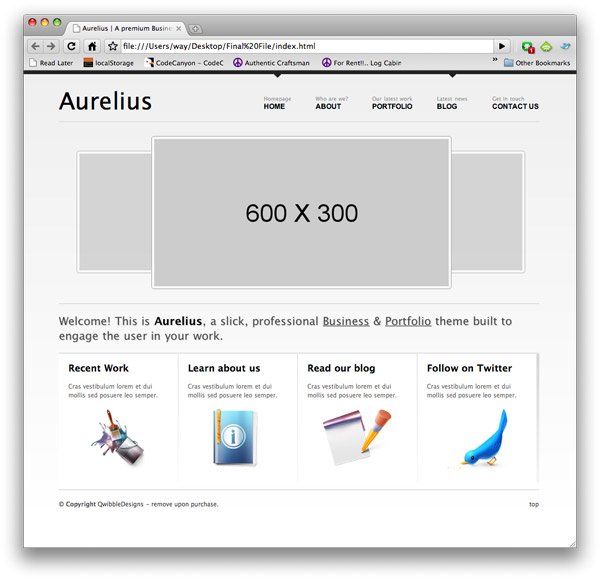website template Aurelius   Free Website Template 