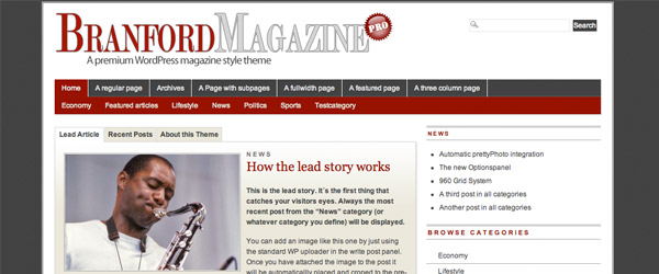 23 branford magazine A Collection of 25 Super High Quality WordPress Themes