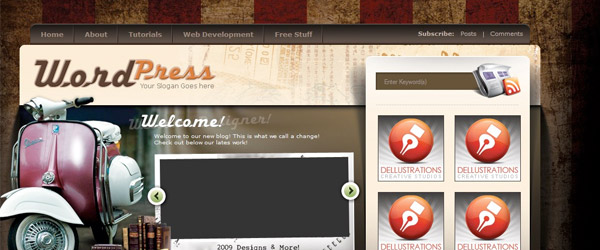 25 vintage A Collection of 25 Super High Quality WordPress Themes