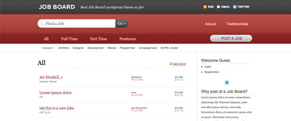 4 job board A Collection of 25 Super High Quality WordPress Themes