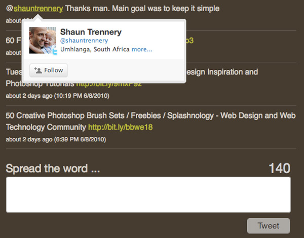 TwitterAnywhere jTweetsAnywhere   Simple jQuery Twitter Widget