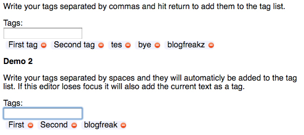 jQueryTag editor jQuery Tag Editor Plugin   Transform a Textbox into a Wordpress Style Tag