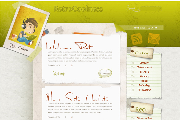 CoolRetro 108 Free High Quality Wordpress Themes